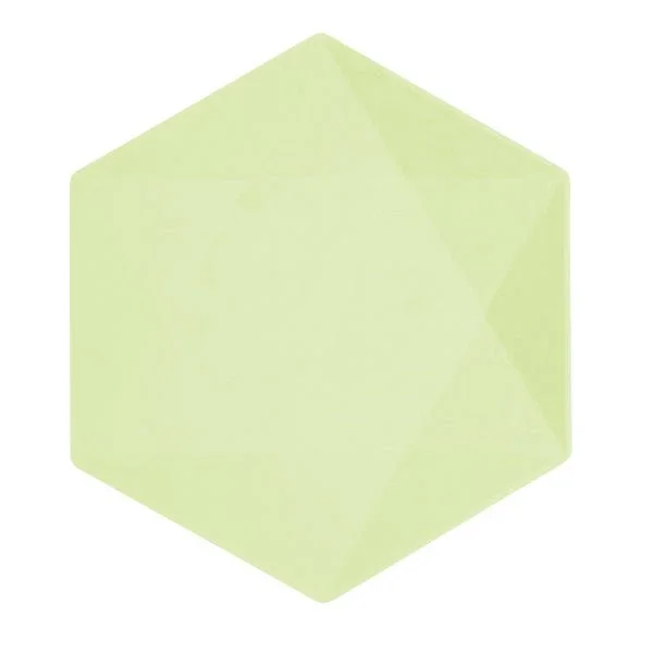 Groene Borden Zeshoek 26cm 6st van Riethmueller koop je bij Partywinkel