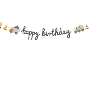 Happy Birthday Letterslinger Bouwvoertuigen 2m van Partydeco koop je bij Partywinkel