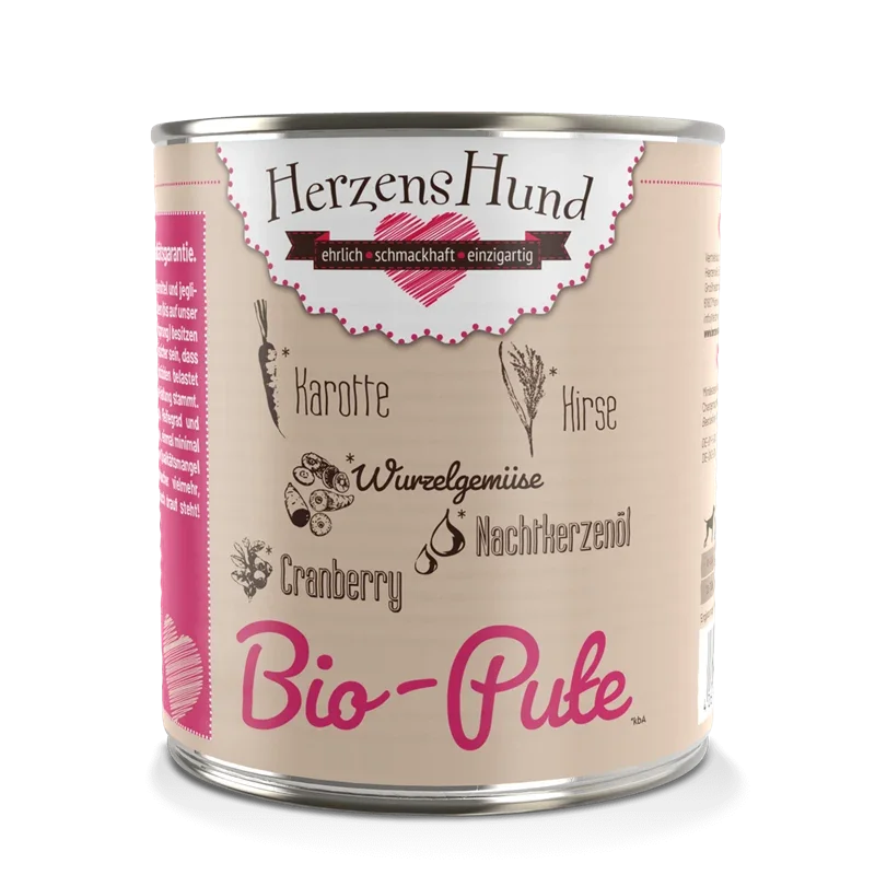 HerzensHund Bio Pute mit Bio Gemüse 800 g