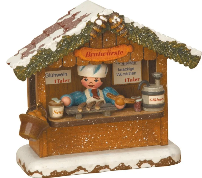 HUB - 110h4002 - Hubrig Volkskunst 'Winterkinder Bratwursthäusel - elektrisch 10cm'