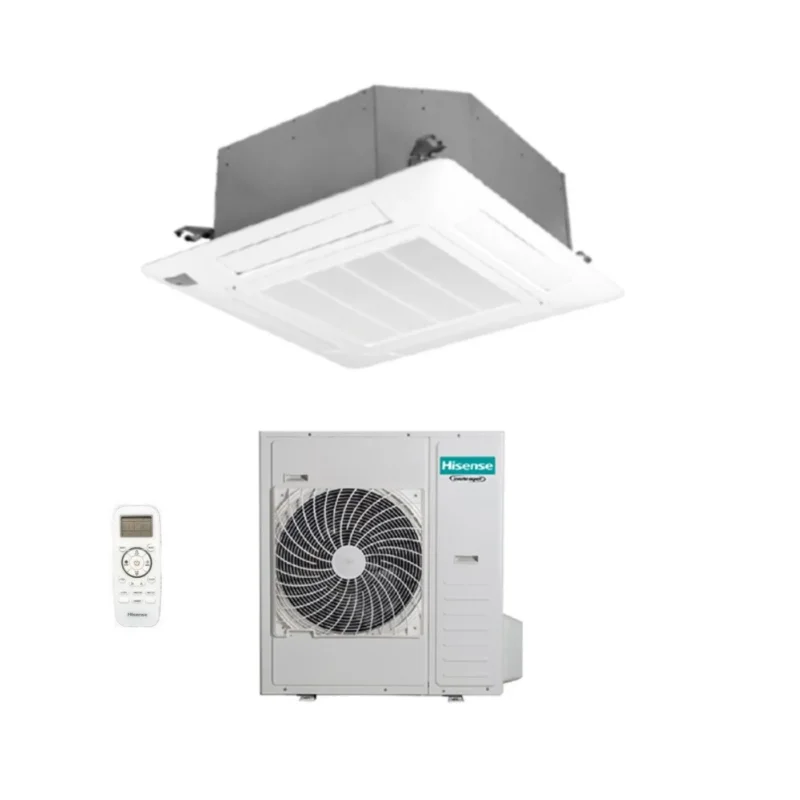 climatizzatore condizionatore hisense a cassetta 42000 btu auc125ur4rgb4 r 32 classe a__ con telecomando e pannello incluso
