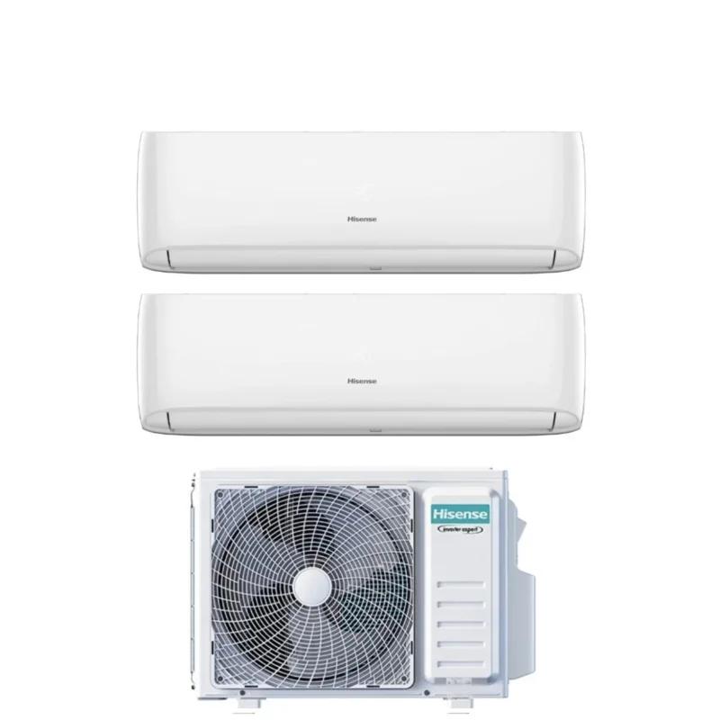 climatizzatore condizionatore hisense dual split inverter serie hi comfort 12_12 con 2amw52u4rxc r 32 wi fi integrato 12000_12000 novita