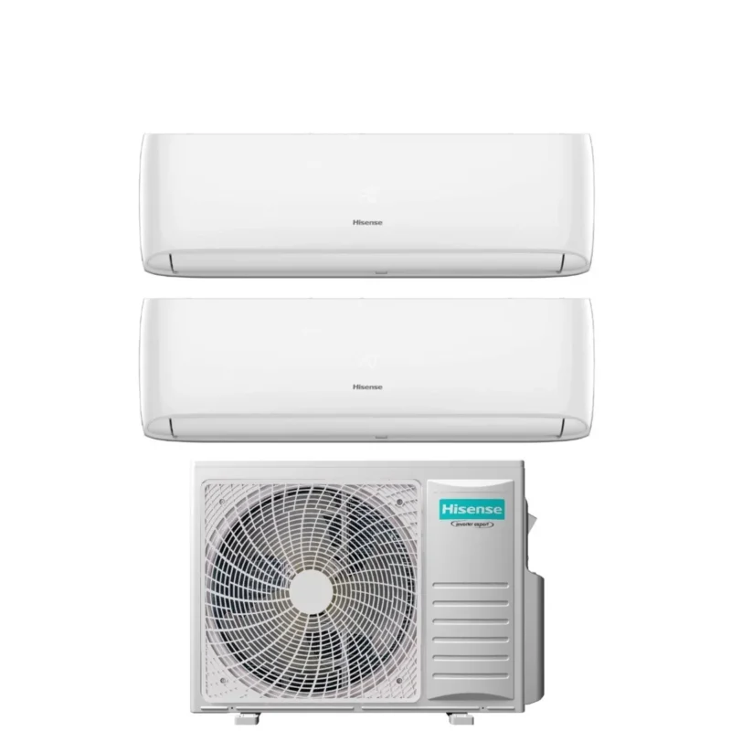 climatizzatore condizionatore hisense dual split inverter serie hi comfort 9_18 con 3amw72u4rfa r 32 wi fi integrato 9000_18000 novita