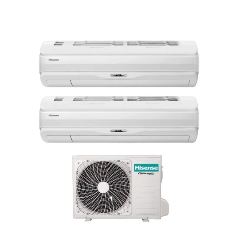 climatizzatore condizionatore hisense dual split inverter serie silentium pro 9_9 con 2amw42u4rra r 32 wi fi integrato 9000_9000 novita 2020