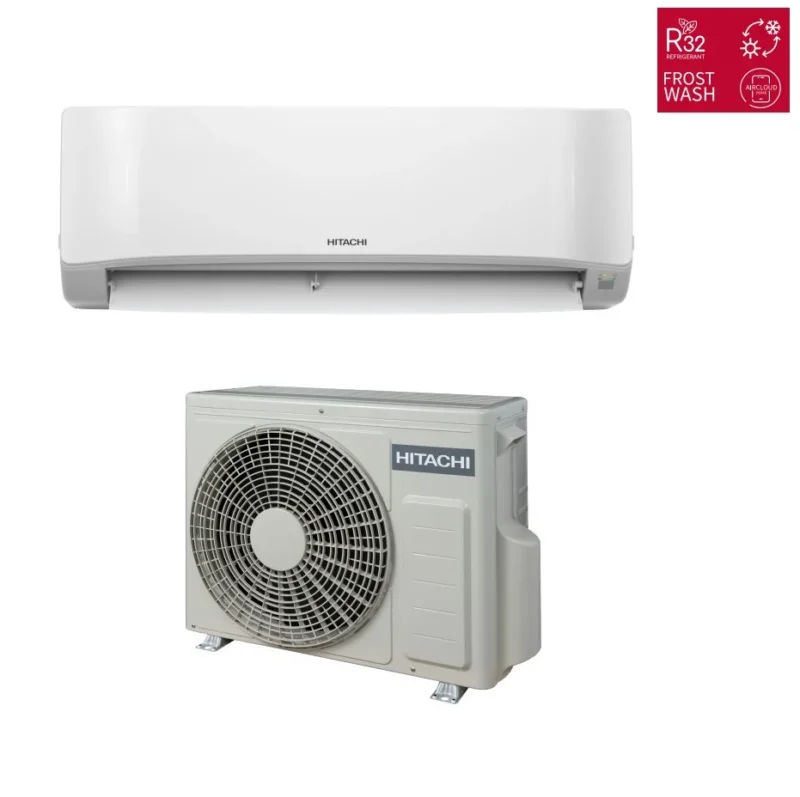 climatizzatore condizionatore hitachi inverter serie airhome 400 12000 btu wi fi integrato r 32 a__ alexa google home rak dj35phae rac dj35phae