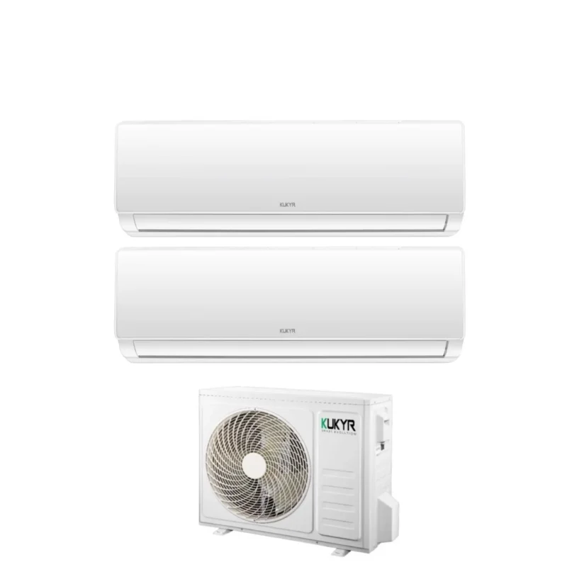 climatizzatore condizionatore kukyr dual split inverter serie summer 9_9 con multi14 out r 32 9000_9000 novita