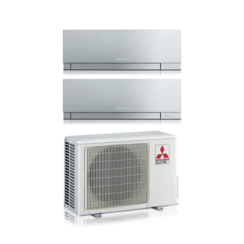 climatizzatore condizionatore mitsubishi electric dual split inverter serie kirigamine zen silver msz ef 7_18 con mxz 2f53vf r 32 wi fi integrato colore argento 7000_18000