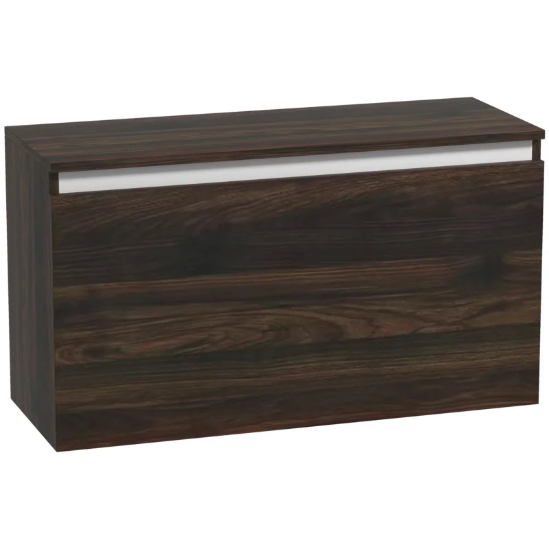 easycomfort easycomfort comodino sospeso con cassetto senza maniglie e con fissaggio a parete 80x30x45cm noce