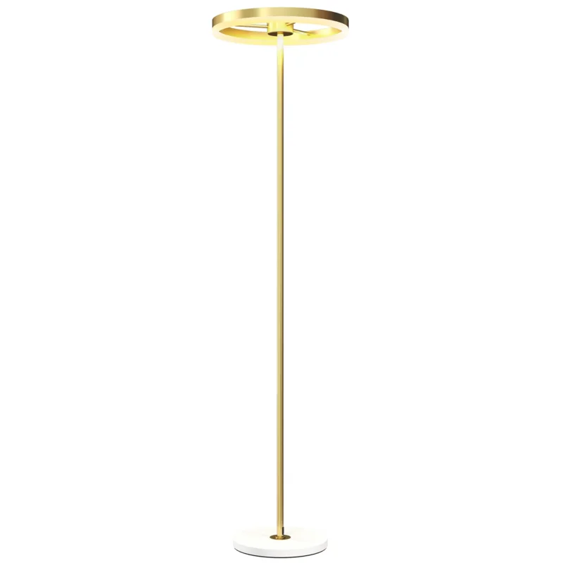 easycomfort easycomfort lampada da terra moderna con luce dimmerabile con interruttore a pedale e 3 luminosita oro