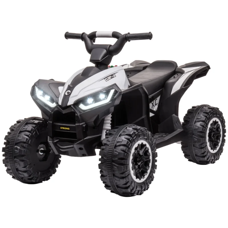 easycomfort easycomfort quad per bambini 3 5 anni elettrico 12v 2 velocita ruote larghe con sospensioni e fari led bianco