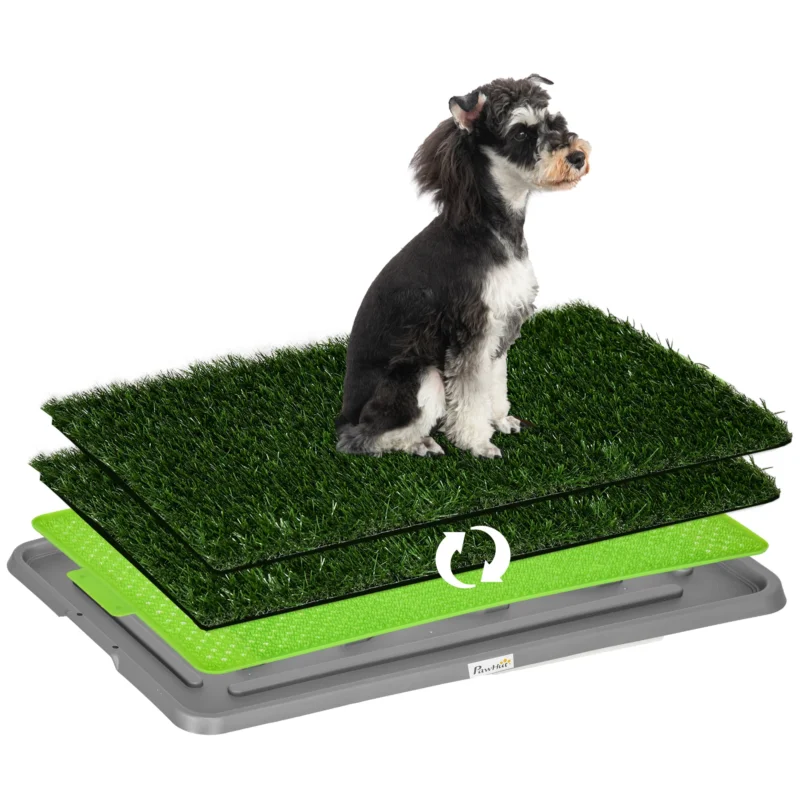 easycomfort easycomfort toilette per cani con prato finto erba di ricambio e vassoio inferiore 67x41cm