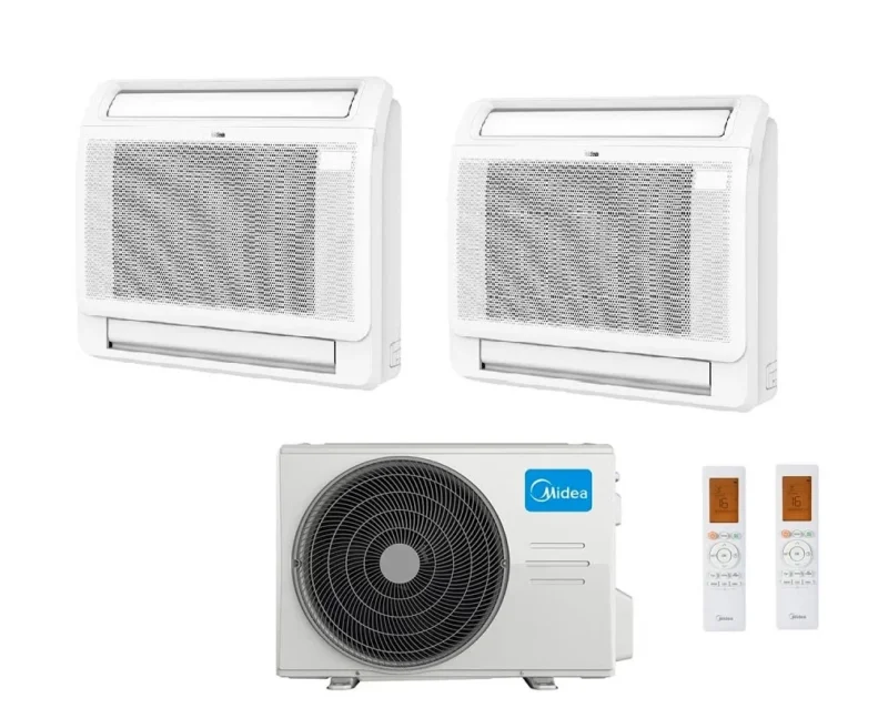 midea condizionatore midea console dual split 99 btu con m2oe 18hfn8 q r 32 wi fi optional