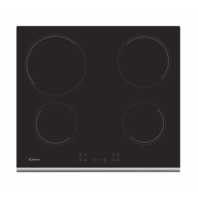 piano cottura elettrico candy ch64xb a 4 fuochi 60 cm vetroceramica nero lxp 59x52 con controlli touch 33801795