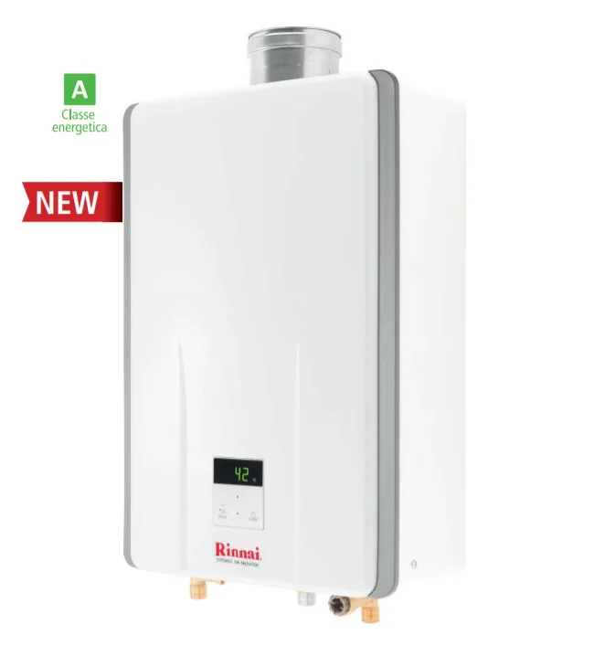 scaldabagno a gas rinnai infinity 17i completo di kit fumi cod. reu a1720ffu new