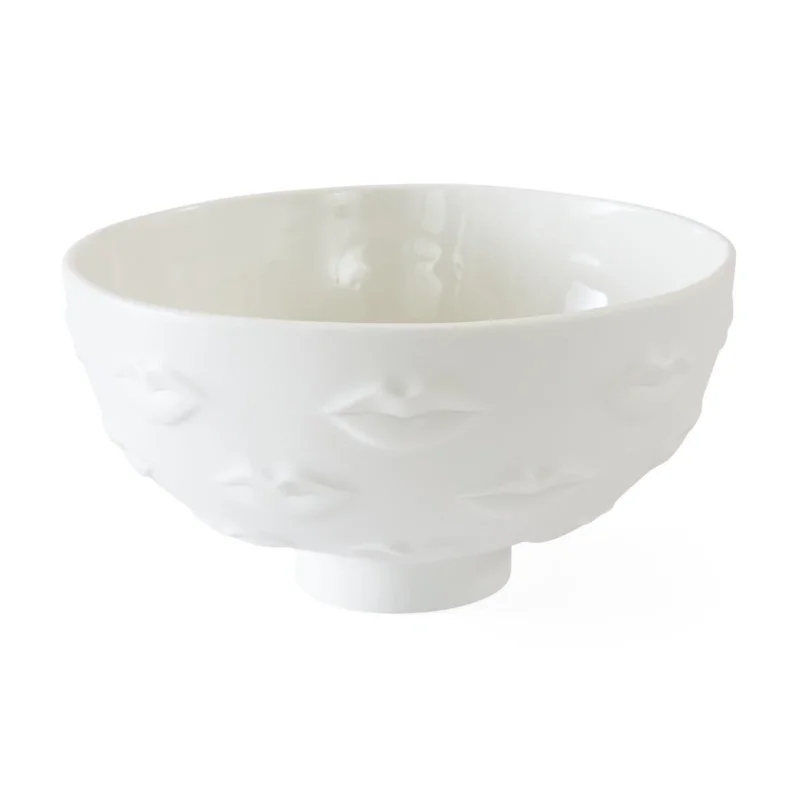 Jonathan Adler Schüssel Gala Bowl Lips | Mattweiß