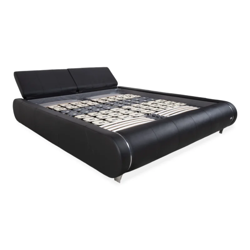 Joop! Swing Leder Bett Schwarz Doppelbett