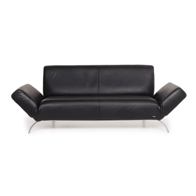 Koinor Leder Sofa Schwarz Dreisitzer #12298