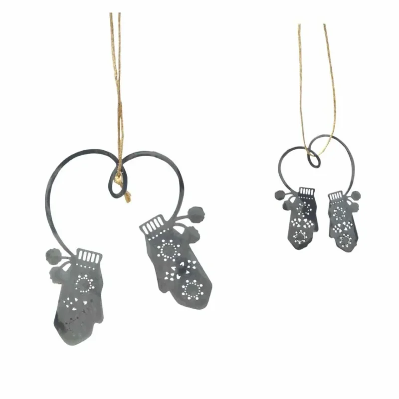 Krasilnikoff - Metallanhänger Herzhandschuhe 2er-Set