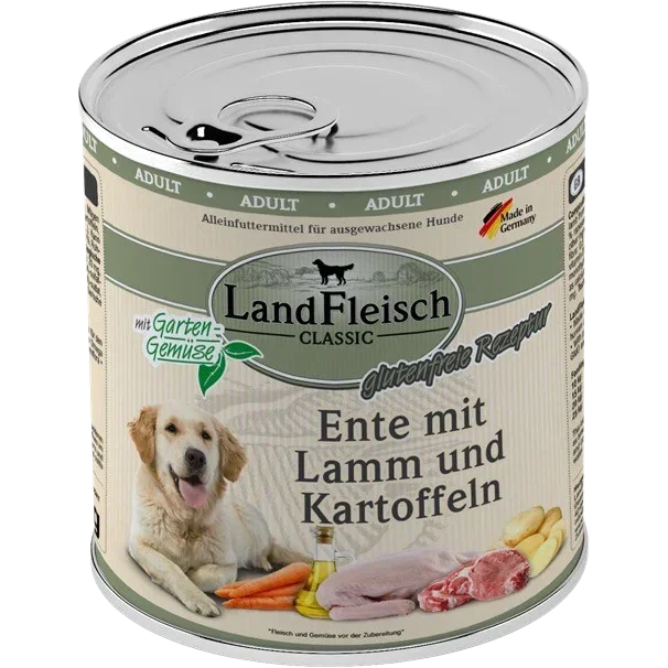 LandFleisch Dog Classic Ente mit Lamm & Kartoffel 800 g