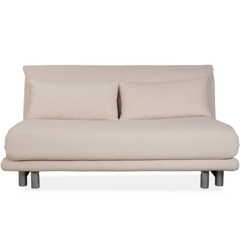Ligne Roset Multy Dreisitzer Stoff Beige manuelle Schlaffunktion Sofa Couch Neubezug