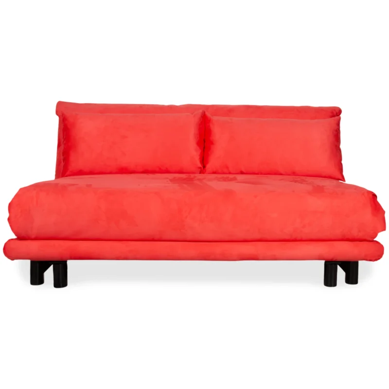 Ligne Roset Multy Stoff Rot Dreisitzer manuelle Schlaffunktion Schlafsofa Couch Neubezug DENVER 348
