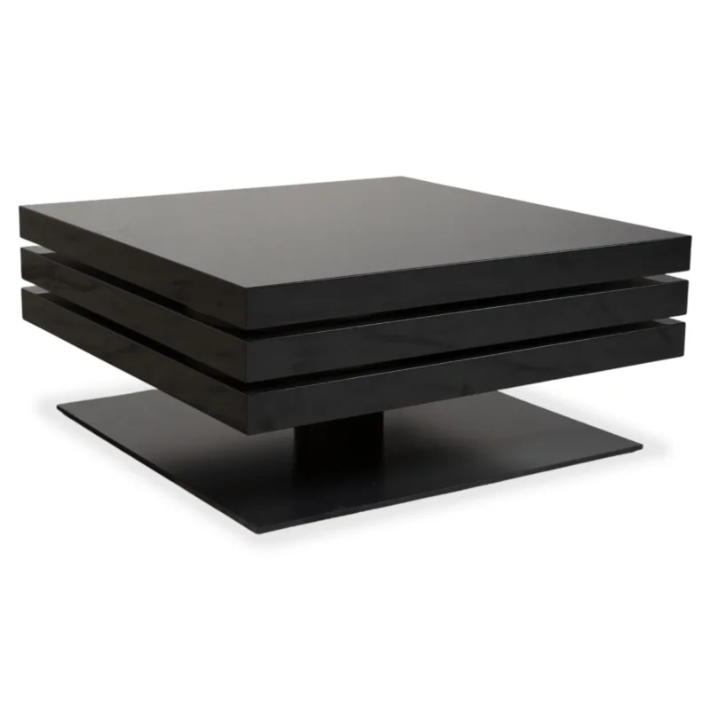 Ligne Roset Strates Holz Glas Couchtisch Schwarz manuelle Funktion