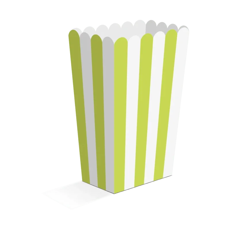 Lime Groene Popcorn Bakjes 13,5cm 8st van WeFiesta koop je bij Partywinkel