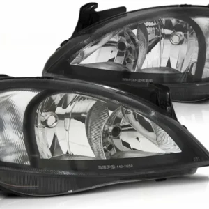 Scheinwerfer Set schwarz 2000-2006, schwarze Frontscheinwerfer für Tuning für Opel Corsa C