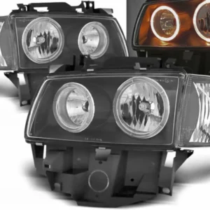 Angel Eyes Scheinwerfer Set schwarz VW T4 1996-2003 mit LED Ringen