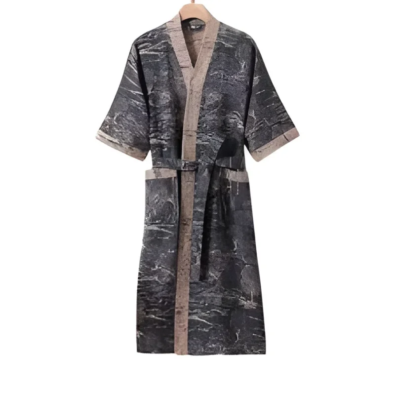 Luxury Kimono Bathrobe - Soft Breathable Cotton for Stylish Relaxation at Home - Badjassen