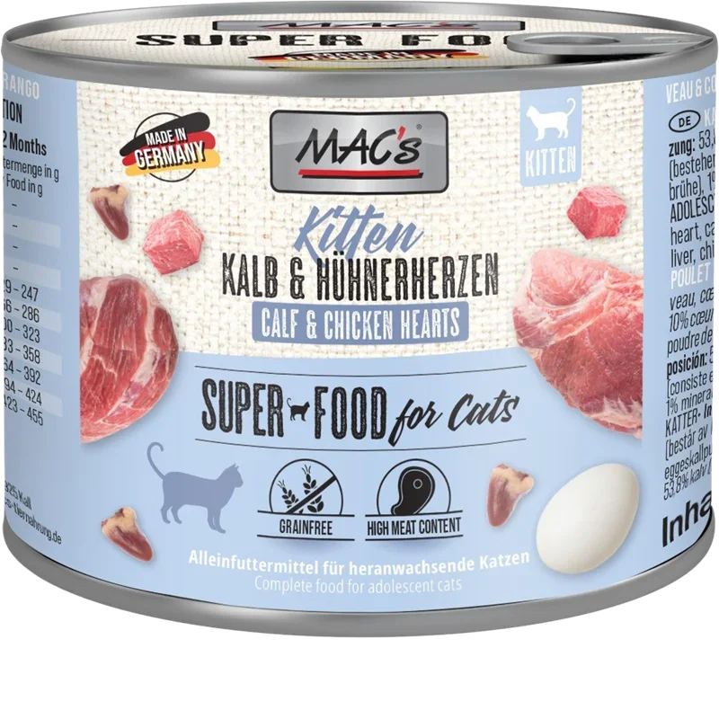 MAC's Cat Kitten Kalb & Hühnerherzen 200 g