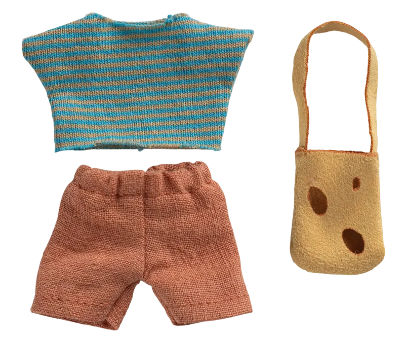 Maileg - Kleidung und Tasche für den kleinen Bruder Maus