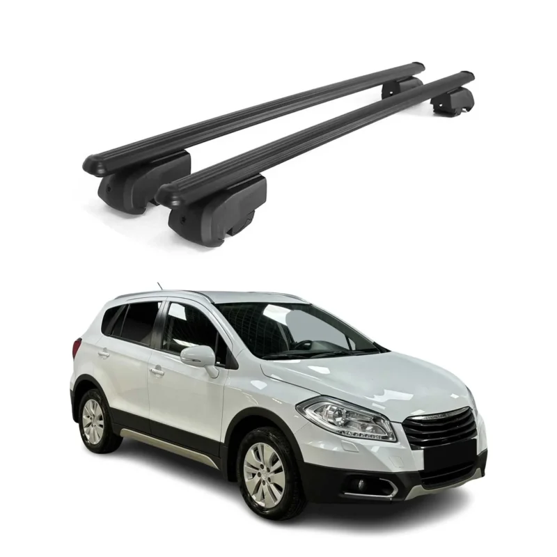 Dachträger Gepäckträger für Suzuki SX4 S-Cross 2013-2023 ABE Alu Schwarz 2x