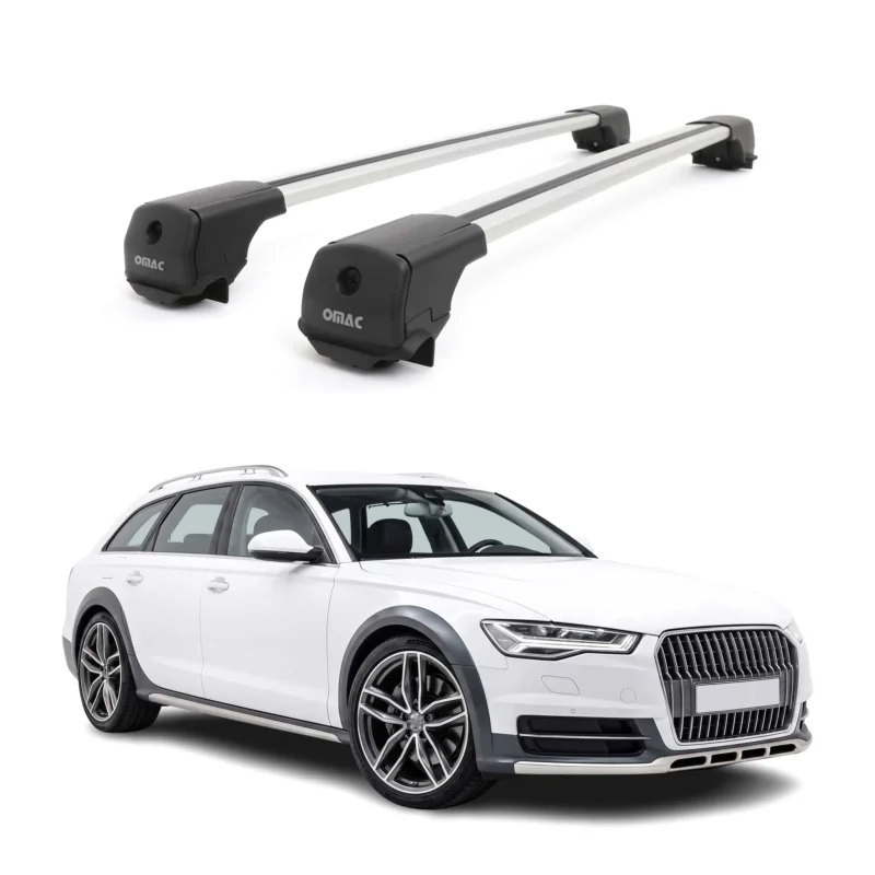 Dachträger Grundträger für Audi A6 C7 Allroad 2012-2018 Aluminium 75kg Grau 2tlg