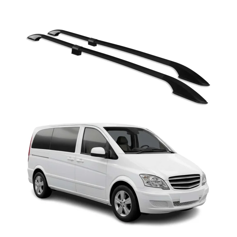 Dachreling für Mercedes Vito / V Klasse W447 W639 2003-2026 L1 Alu Schwarz