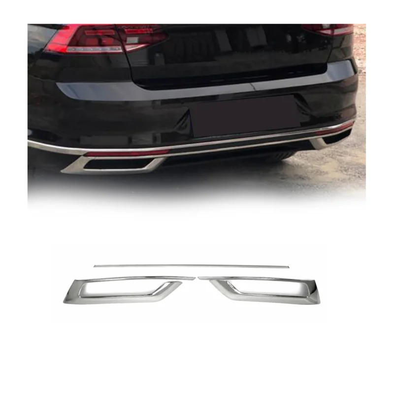 Stoßstangen Diffusor Auspuffrahmen für VW Passat B8,5 Stufenheck 2019-2023 Chrom