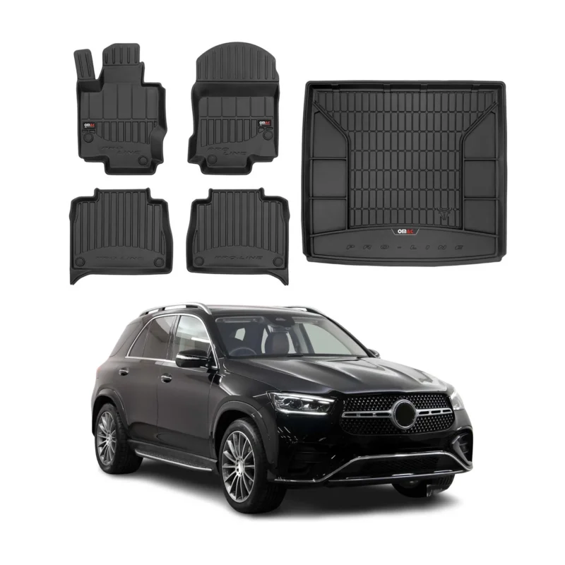 OMAC Fußmatten & Kofferraumwanne Set für Mercedes GLE V167 2019-2026 Gummi 5x