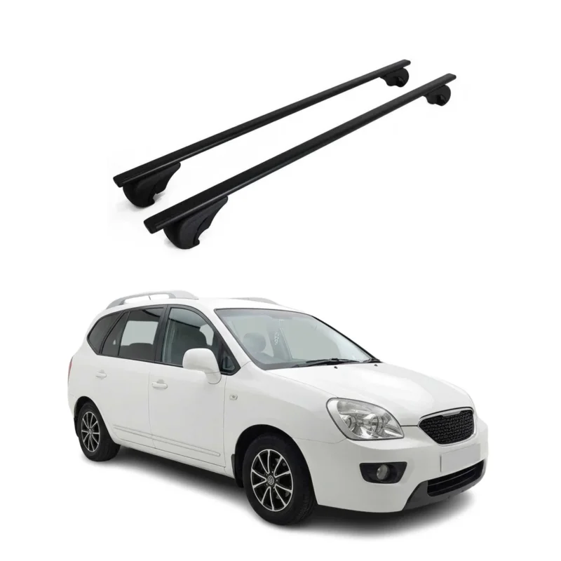 Dachträger Grundträger für Kia Carens II 2006-2012 Stahl Schwarz 2tlg