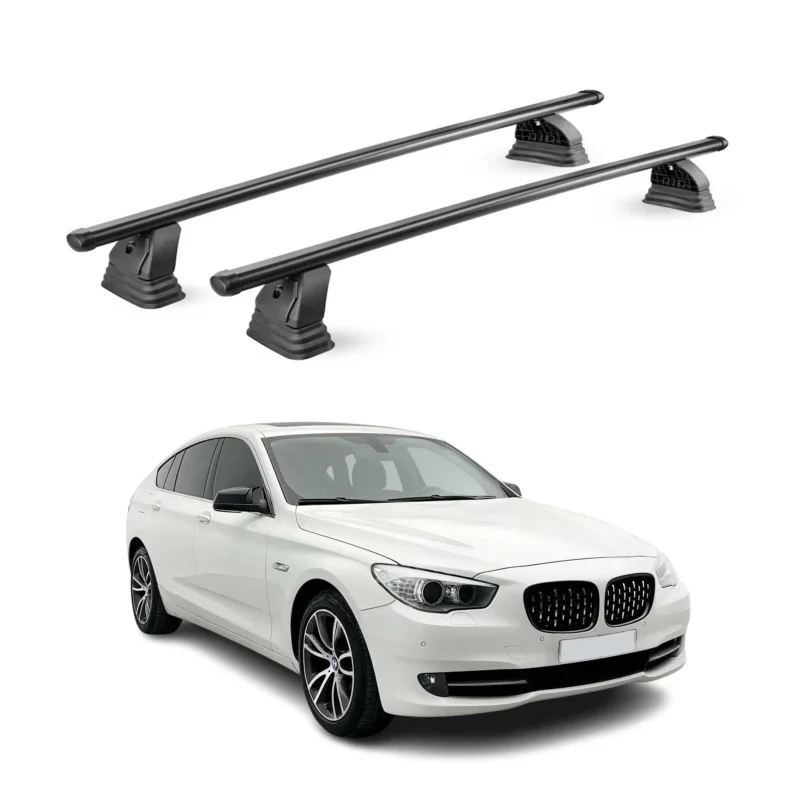 Stahl Dachträger für Bmw 5er GT F07 2009-2017 TÜV Abschließbar 2tlg Schwarz
