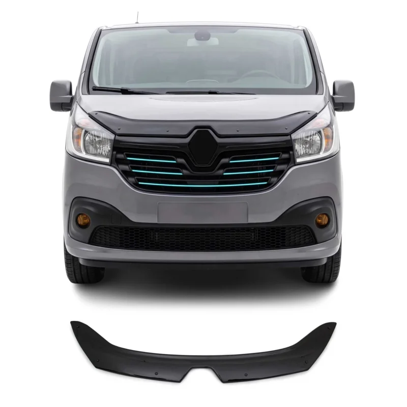 Motorhaube Deflektor Insektenschutz für Renault Trafic 2014-2019 Pre-FL Dunkel
