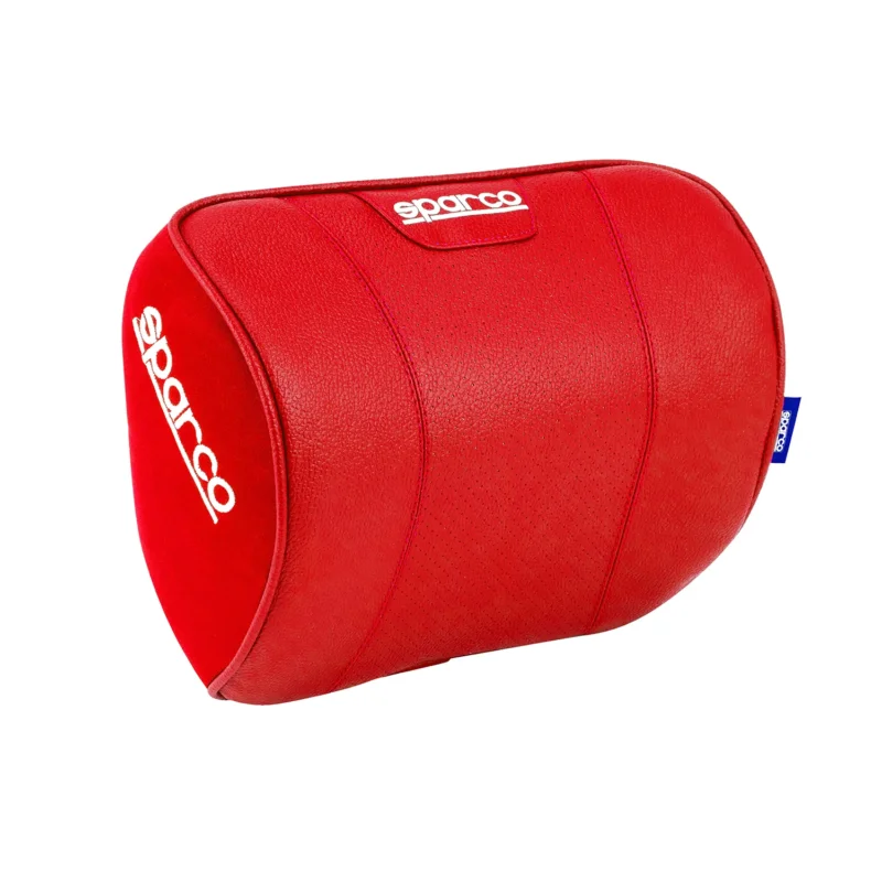 SPARCO Auto Nackenkissen Reisekissen Rot Ergonomisch Memory-Schaum Kopfkissen
