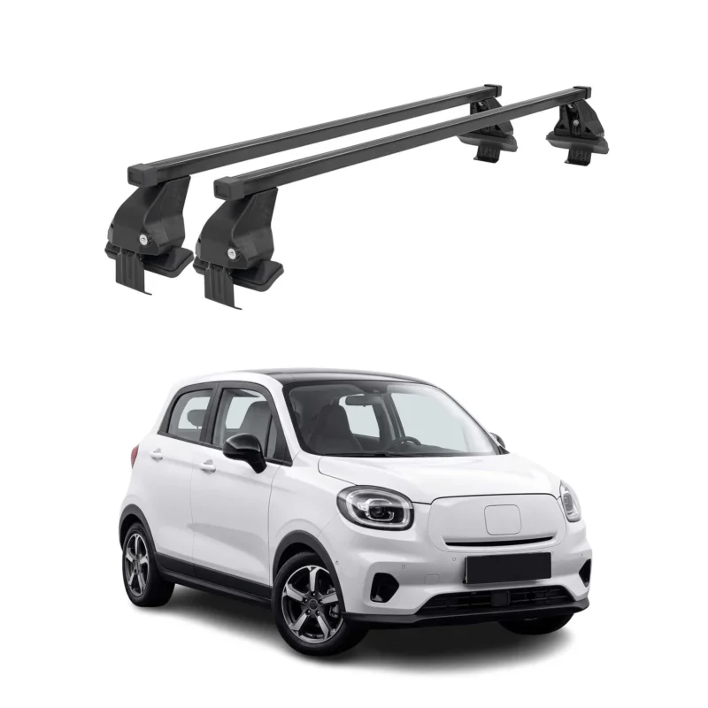 Menabo Dachträger Querträger für Leapmotor T03 2024-2026 50kg Stahl Schwarz 2tlg