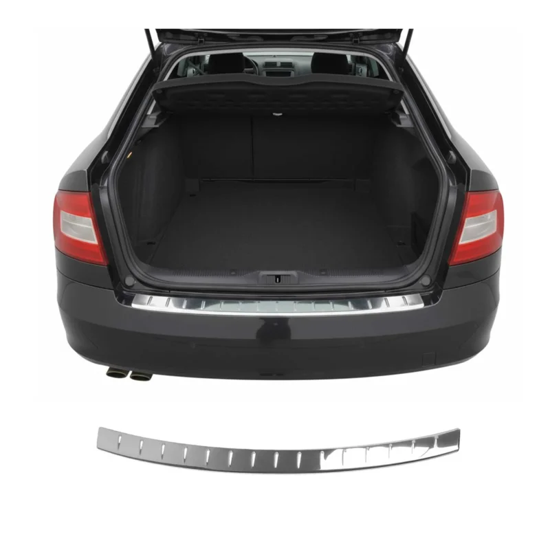 Ladekantenschutz Stoßstange für Skoda Octavia II Kombi 2009-2013 Edelstahl Chrom