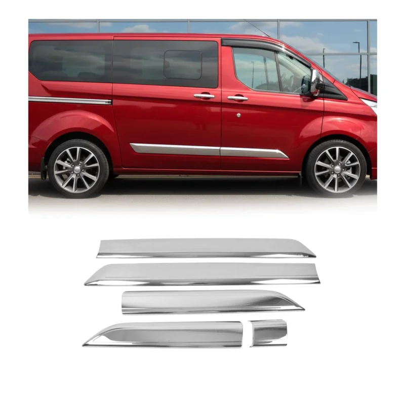 Seitentürleiste Türschutzleiste für Ford Tourneo Custom 2012-2024 Edelstahl 5x