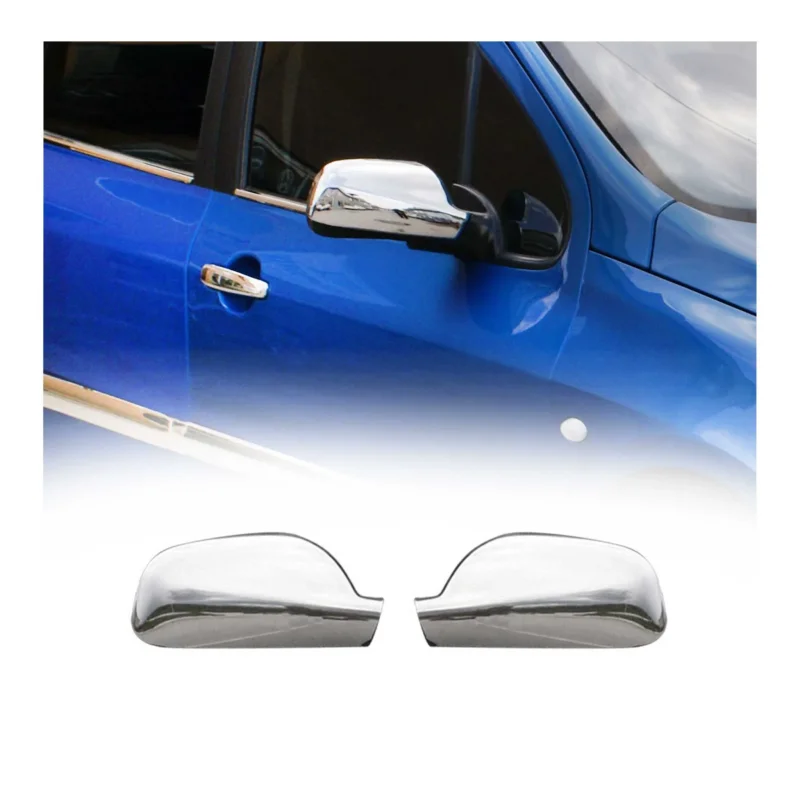 Spiegelkappen Spiegelabdeckung für Peugeot 307 2000-2008 Chrom ABS Silber 2tlg