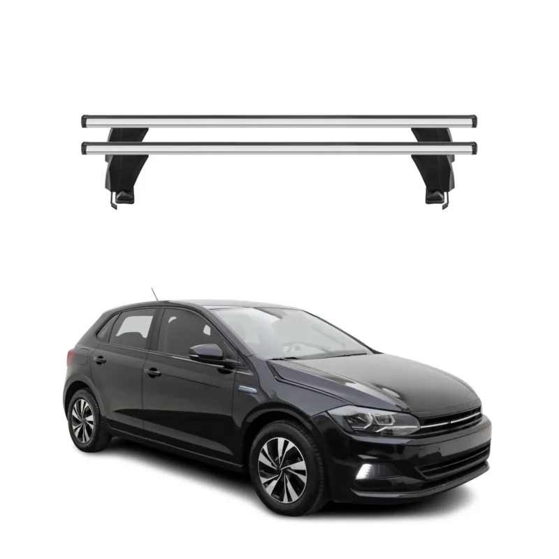 Menabo Dachträger Grundtäger für VW Polo 2017-2021 50kg Aluminium Silber 2tlg
