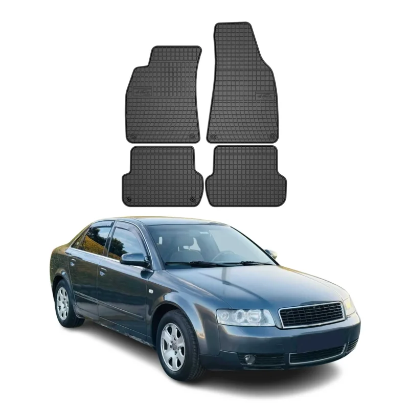 OMAC Gummi Fußmatten für Audi A4 Limo Avant 2000-2008 Automatten Schwarz 4x