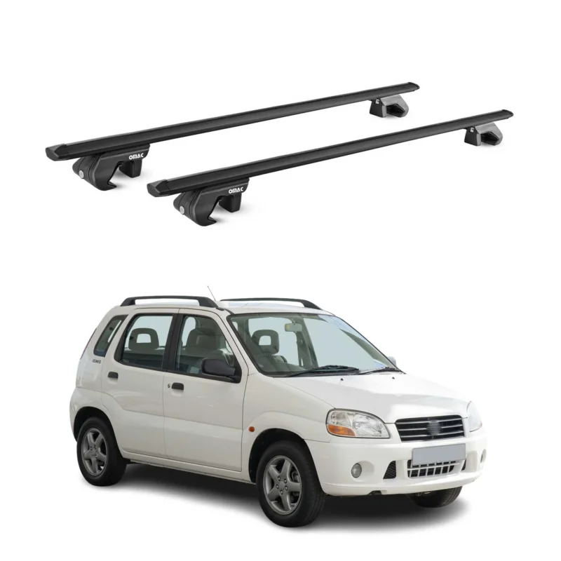 Dachträger Grundtäger für Suzuki Ignis I 2000-2006 90kg Aluminium Schwarz ABE