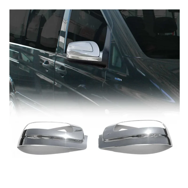 Spiegelkappen Spiegelabdeckung für Mercedes Viano 2010-2014 Chrom ABS Silber