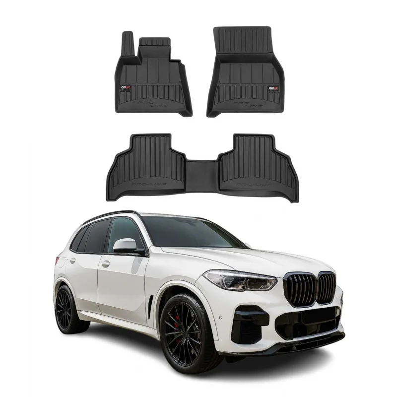 OMAC Gummi Fußmatten für BMW X5 G05 2019-2026 Premium TPE Automatten Schwarz 3x